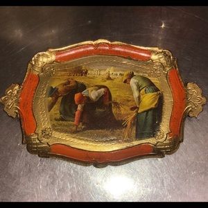 Vintage Italian Florentine Tray